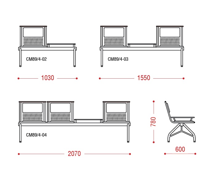 картинка Многоместная секция стульев Эмигрант+ от Мебельная мода, фото: 2
