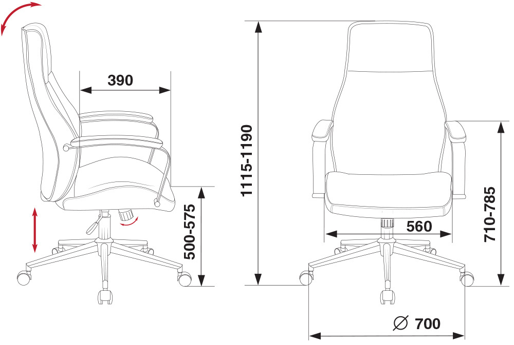 картинка Кресло руководителя T-703SL от Мебельная мода, фото: 6
