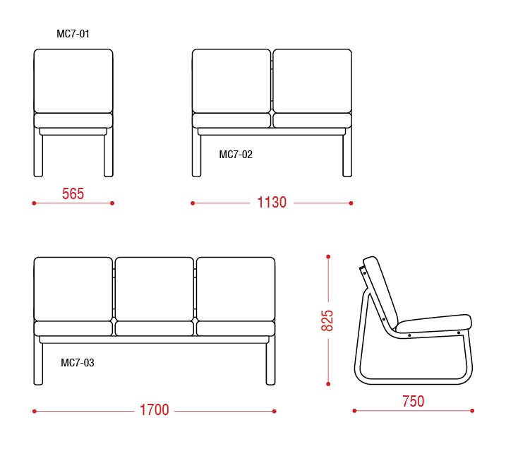 картинка Многоместная секция стульев Тулон от Мебельная мода, фото: 2