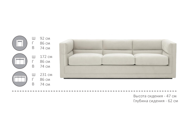 картинка Прямой диван Адониа (V-01) от Мебельная мода, фото: 11